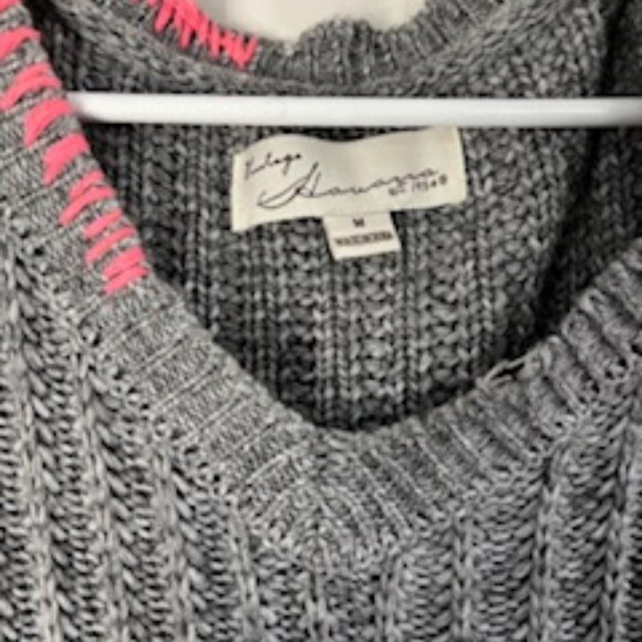 Vintage Havana Whipstitch Grey Sweater size M - Picture 3 of 8